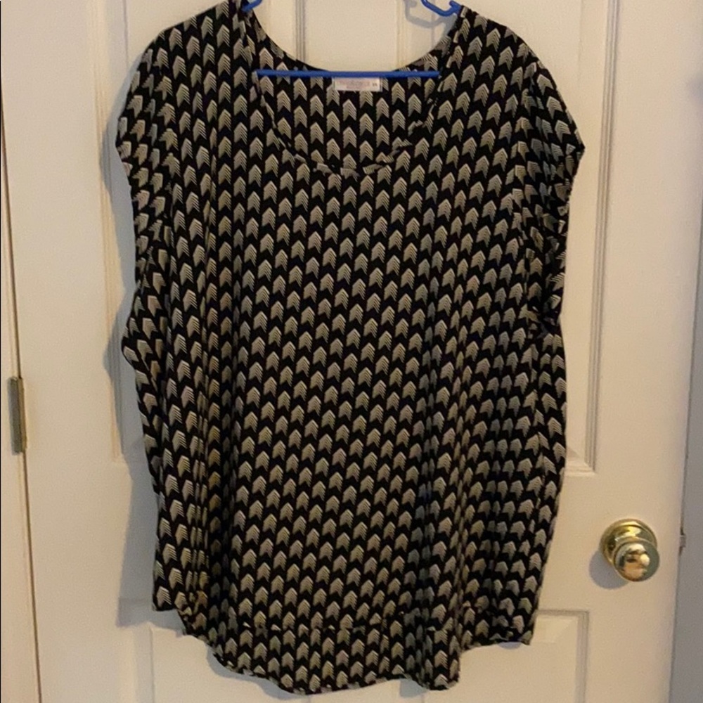 Black and Cream Blouse